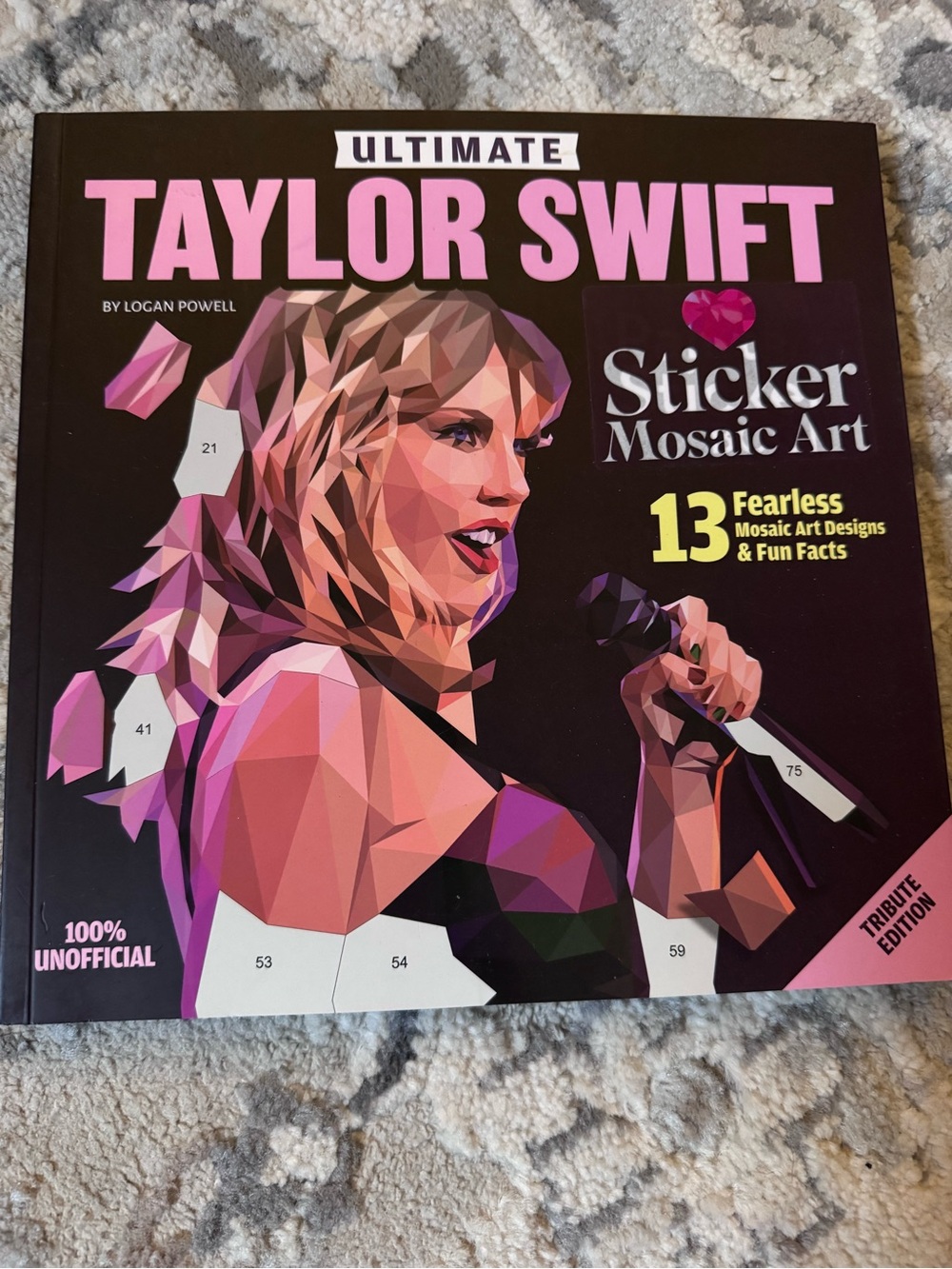 Designers Originals Ultimate Taylor Swift Sticker Mosaic Art - Pink and Black